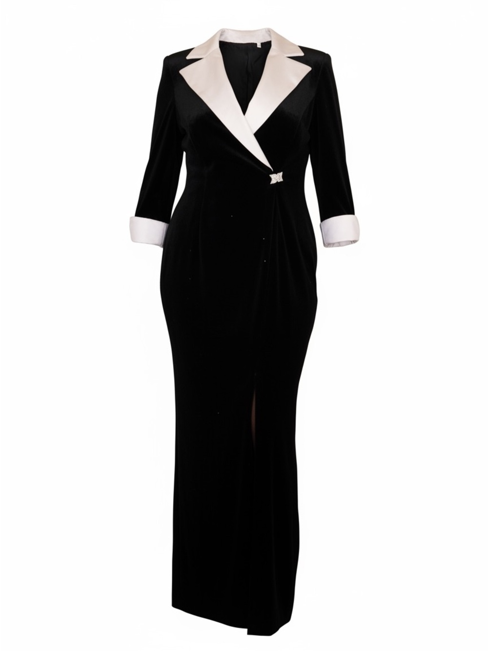 R&M Richards Vintage Velvet Tuxedo Skirt Set Size 10 w/ Choker